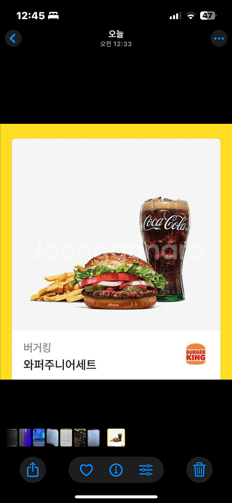 버거킹 외퍼 주니어 세트 쿠폰--0