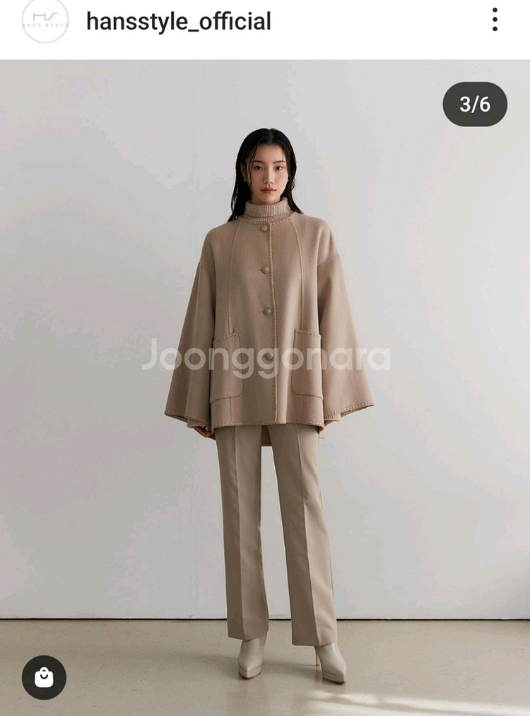 한스스타일 머플러 핸드메이드 자켓 코트 케이프--5