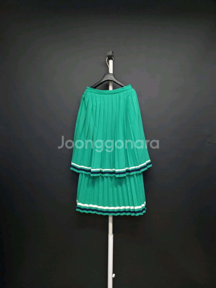 럭키슈에뜨 춘하추 캉캉 플리츠 롱 스커트 55 44--1