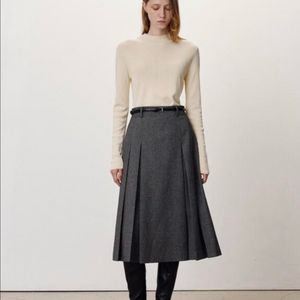 24fw 시에 sie 로니에 핀턱 스커트 차콜 xs