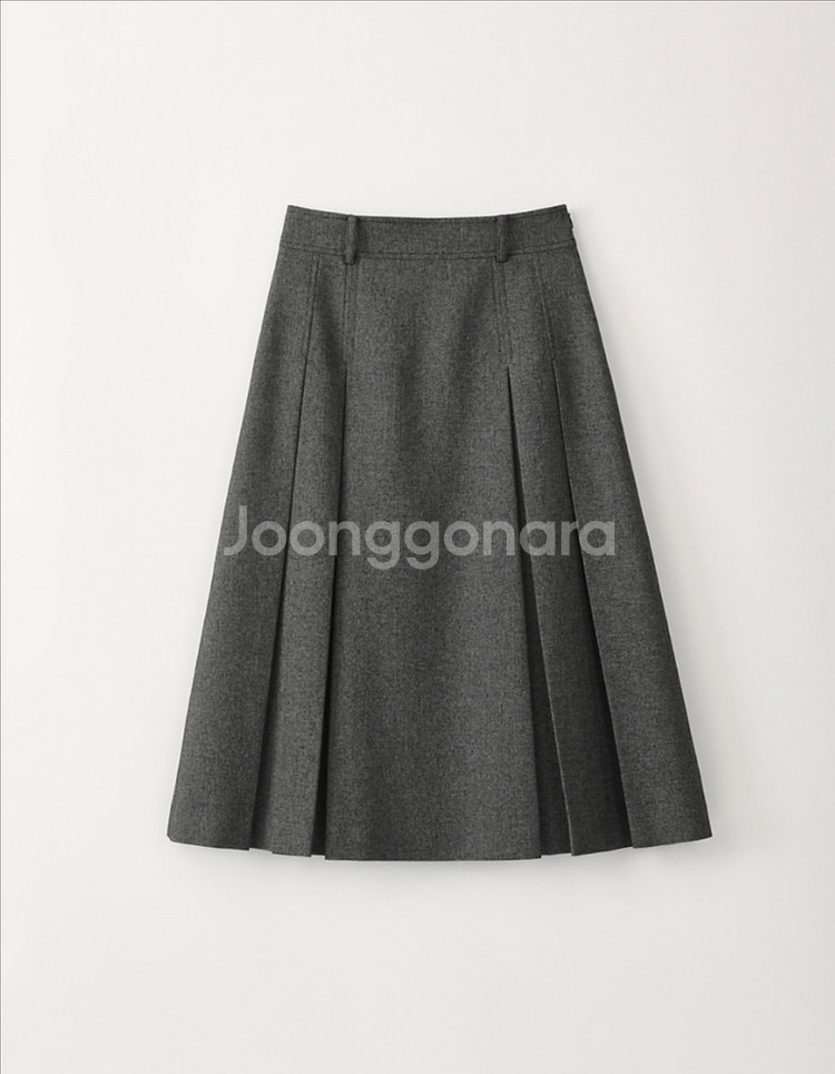 24fw 시에 sie 로니에 핀턱 스커트 차콜 xs--2