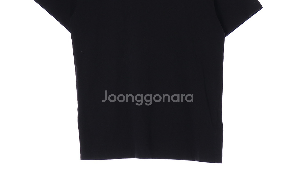 (정품)[L]꼼데가르송 블랙 레드 로고 반팔 크루넥 티--2