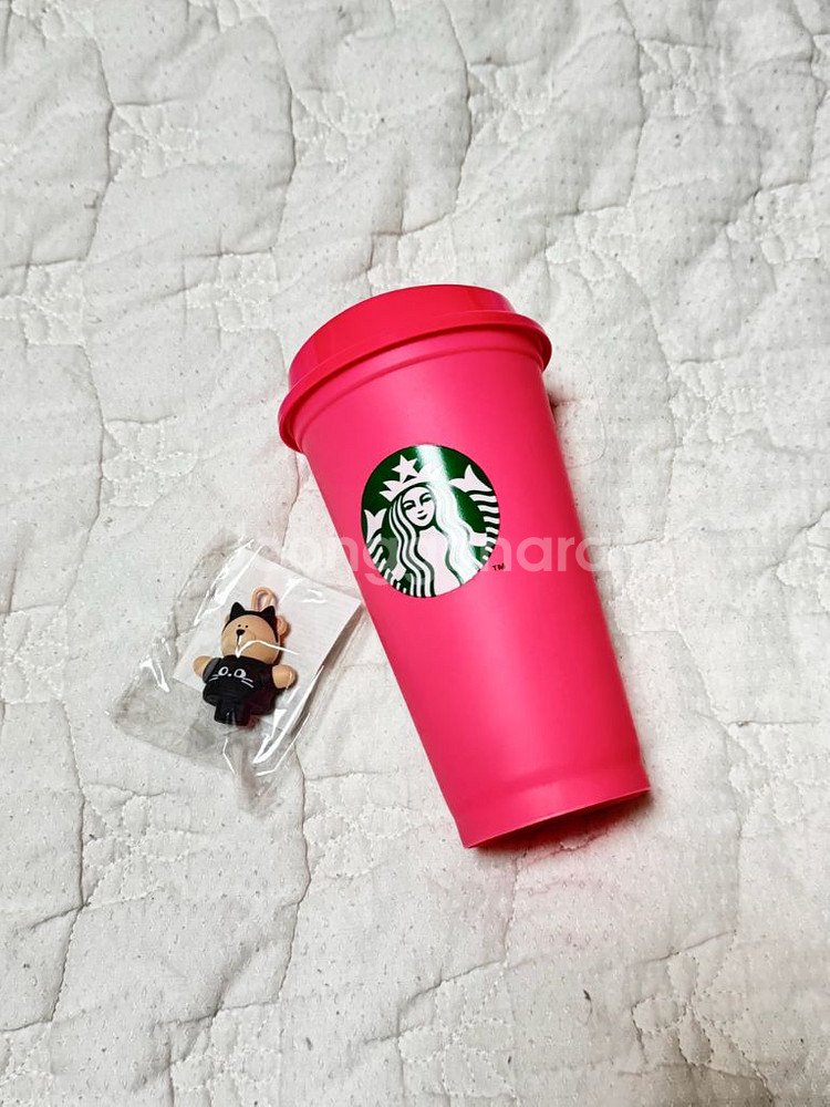 스타벅스 일본 핑크 고양이 리유저블 텀블러 473ml--0