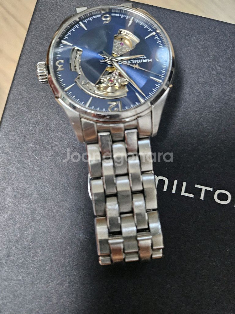 해밀턴 째즈마스터 오픈하트 청판42mm 풀세트 +시계--4