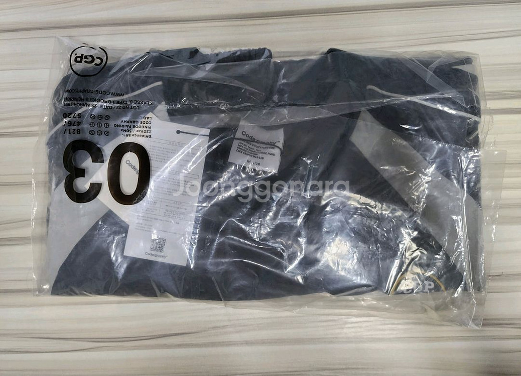 코드그라피 화섬 배색 스포츠 크루넥 차콜 M--2