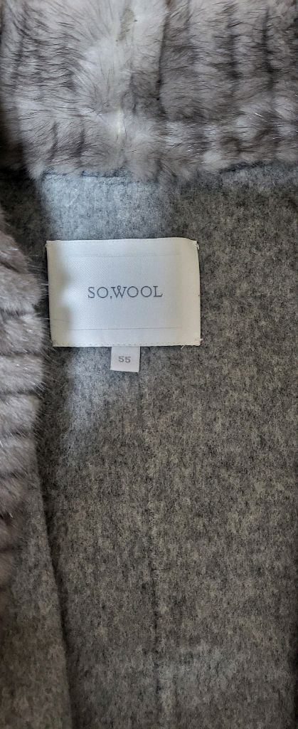 so wool 여우털 트리잉 울 코트 55-66 이미지