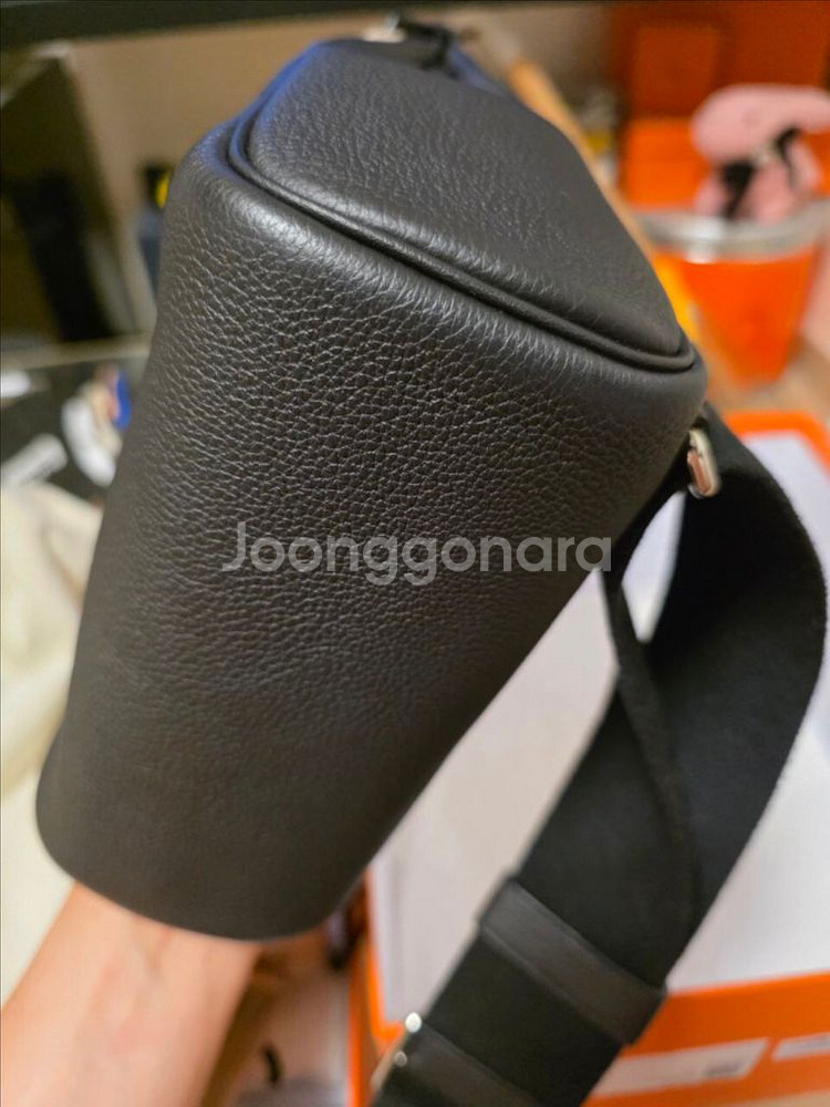 24년 W각인 에르메스 핵아도PM 블랙 은장 토고--1