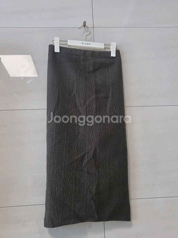 한섬 타임 TIME 포스트모던 트위드 밴딩 울 스커트--3