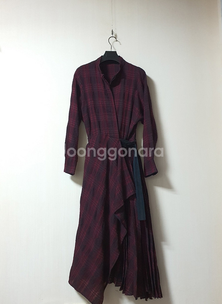 마인 mine 한섬 울 셔츠 원피스 44 사이즈 정품--0