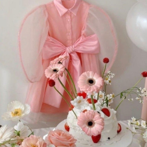 주주아뜰리에 생일드레스 s 리본핀 세트