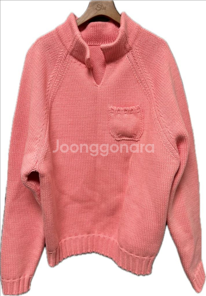 [OS] STU 24FW 카라 니트 핑크 샘플--1