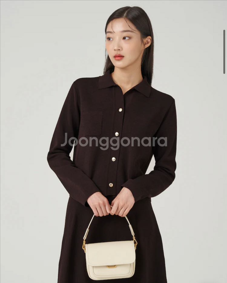빈폴 레이디 오픈칼라 가디건 새상픔--1