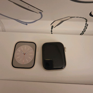 애플워치8 41mm 알루미늄 , 워치밴드 4개