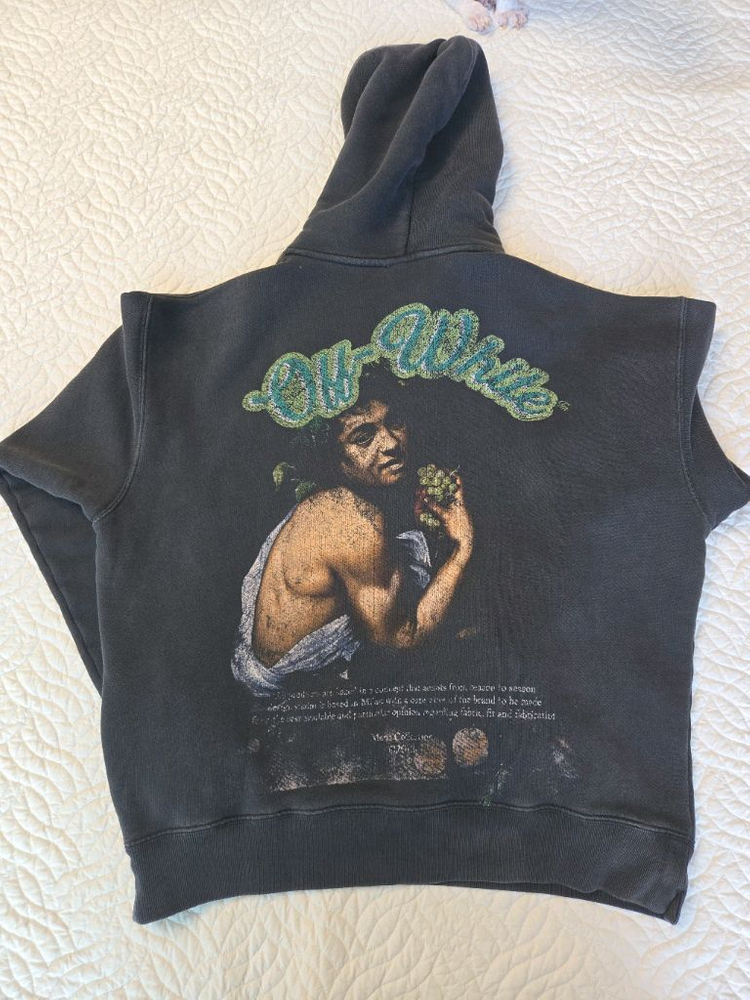 오프화이트 스케이트 그래픽 프린트 후드/ M사이즈 이미지