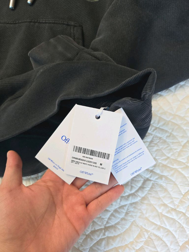 오프화이트 스케이트 그래픽 프린트 후드/ M사이즈 이미지