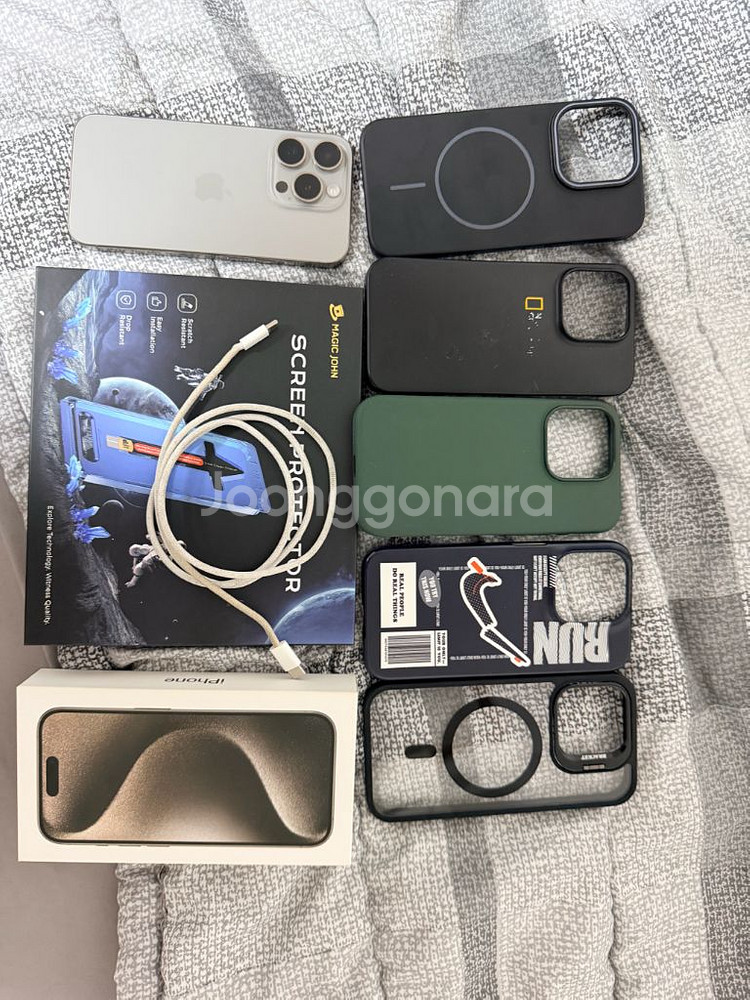iPhone 15 Pro 뉴트럴 티타늄 풀박스--5