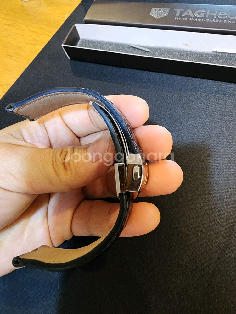 태그호이어 41mm 정품 악어가죽 디버클--5