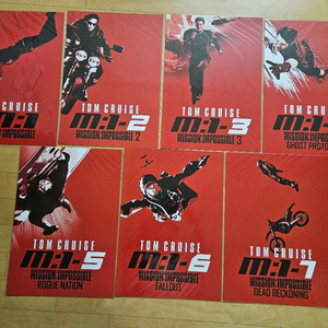 미션임파서블 1~7 일러스트 포스터 미개봉 일괄 판매