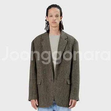 [2] 브라운야드 21FW 해리스 트위드 테일러드 자켓--2
