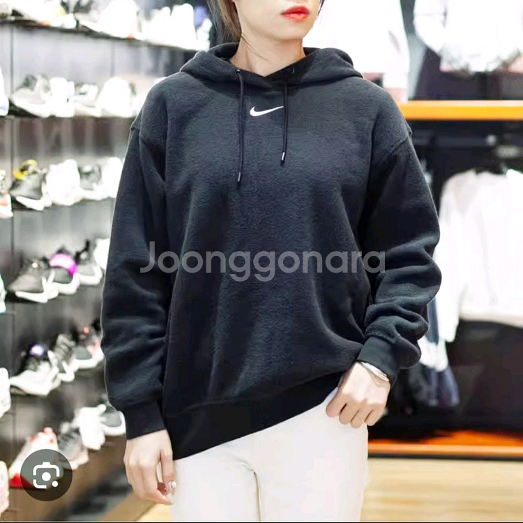 나이키 에센셜 플러시 후드티셔츠--0