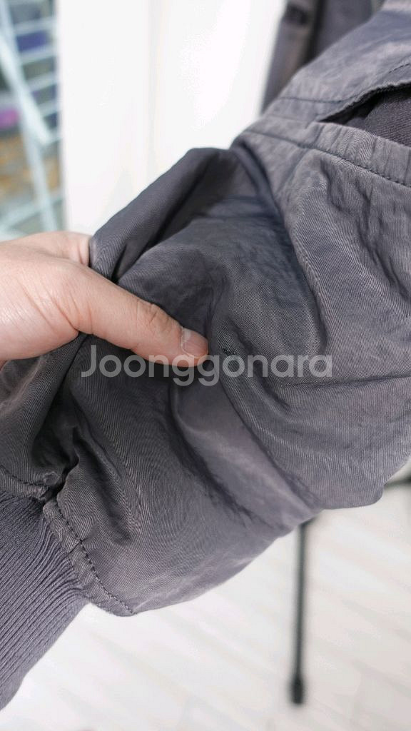 (46)송지오옴므 더블 레이어드 패러슈트 점퍼 그레이--5