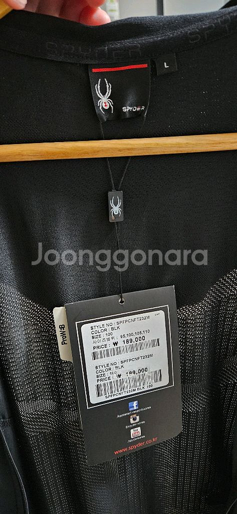 스파이더 후드 집업 새상품 정가189,000원--3