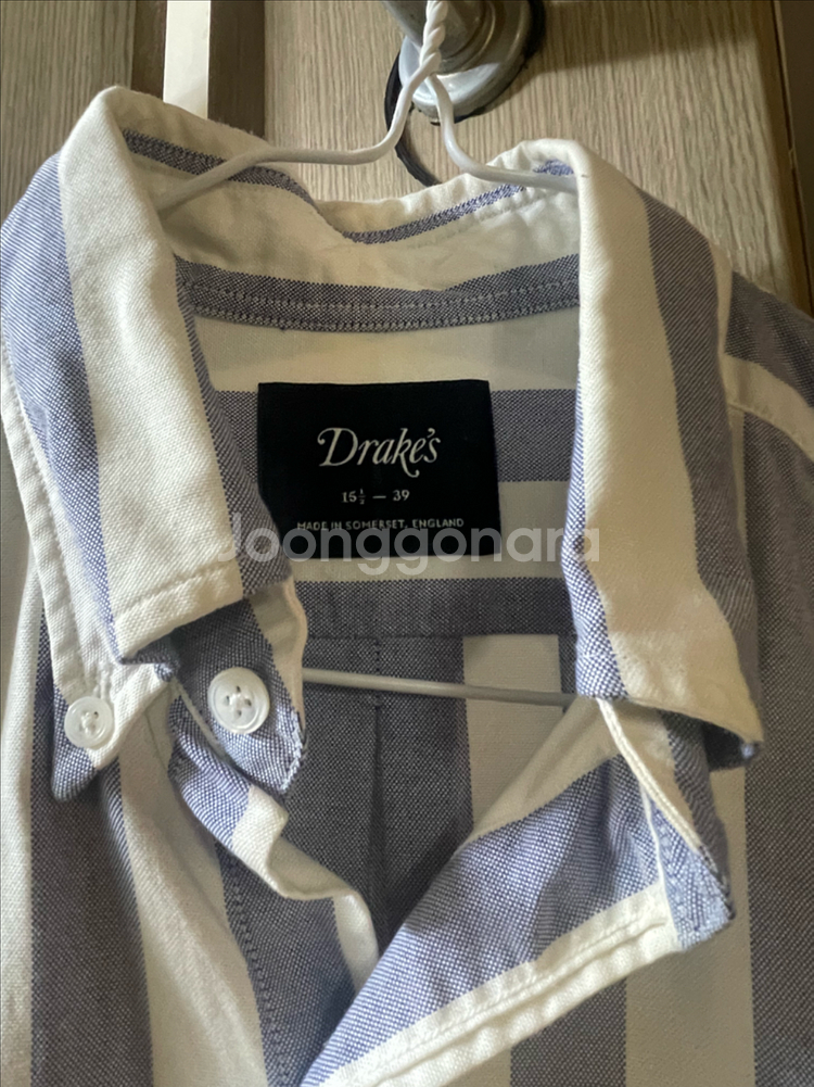 드레익스 Drakes 스트라이츠 셔츠 15 1/2--2