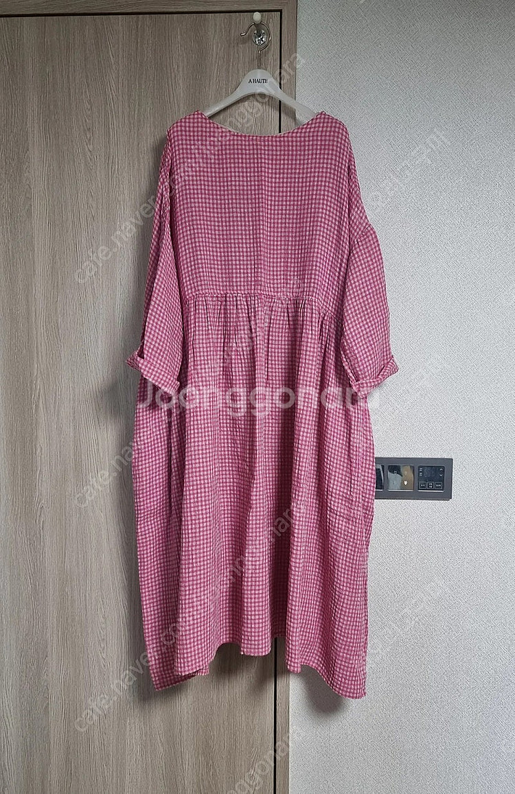 일본브랜드 이치안티크 깅엄체크 원피스--0