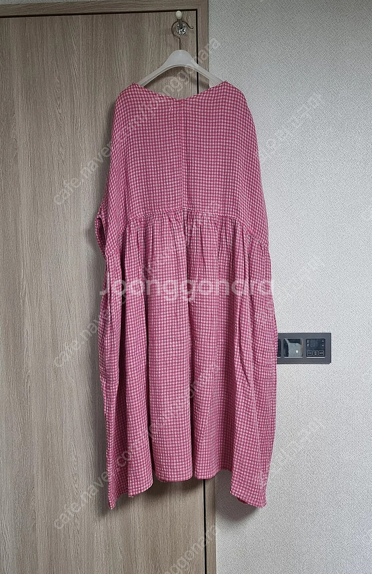 일본브랜드 이치안티크 깅엄체크 원피스--1