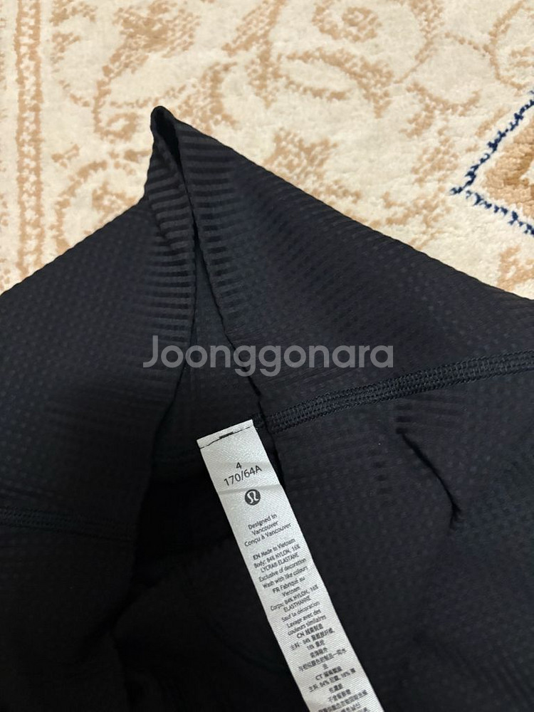 룰루레몬 HR 쇼츠 레깅스 6인치 그리드텍스처 새상품--3