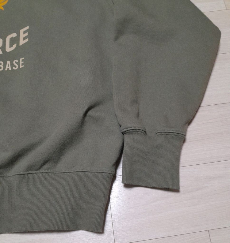 유니폼브릿지 에어포스 헤비 스웻셔츠 카키 (L) 이미지