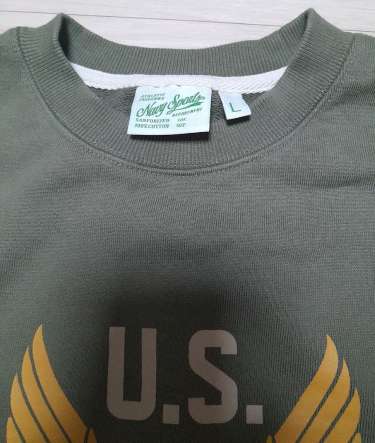 유니폼브릿지 에어포스 헤비 스웻셔츠 카키 (L) 이미지