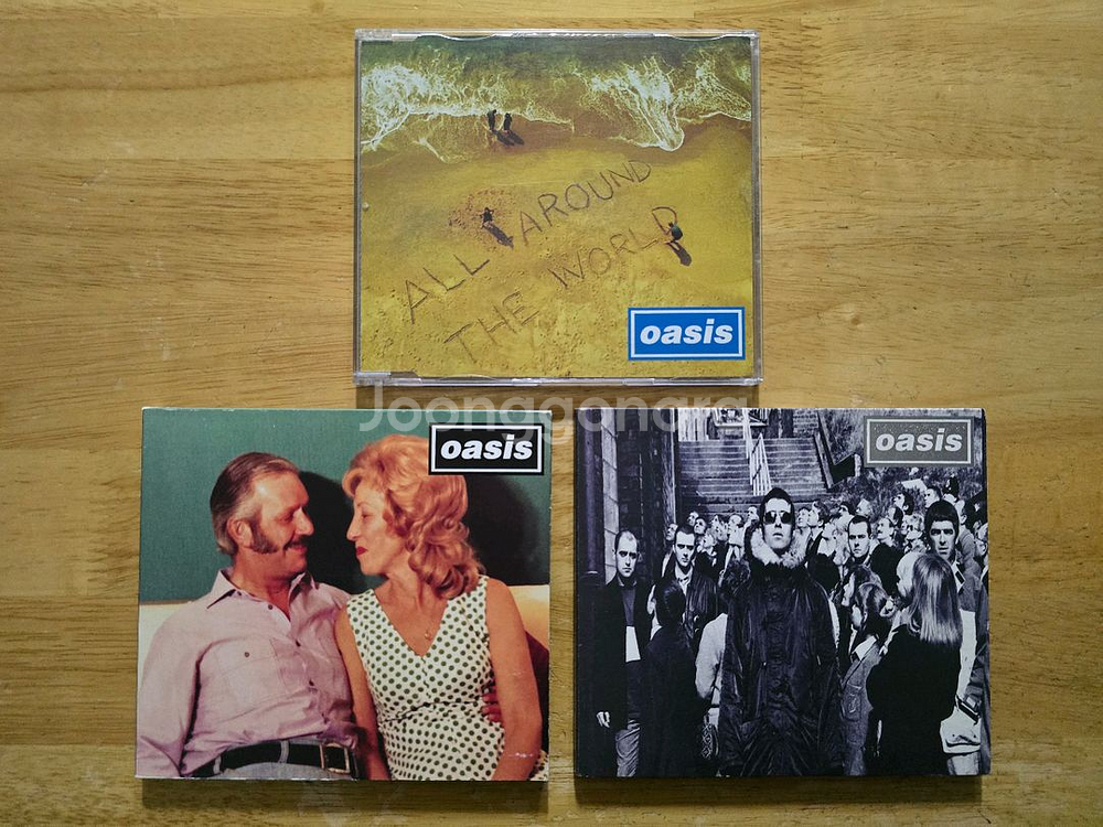 CD 음반 oasis 오아시스 싱글 3장--0
