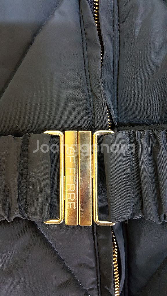 장프랑코페레 곤색 여성 패딩 하프코트--7