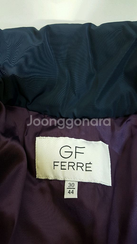 장프랑코페레 곤색 여성 패딩 하프코트--9