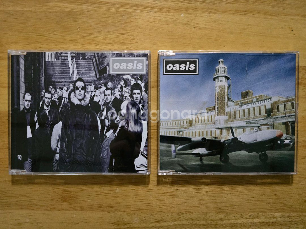 CD 음반 oasis 오아시스 싱글 2장--0