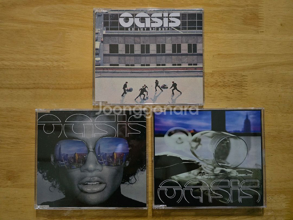CD 음반 oasis 오아시스 싱글 3장--0