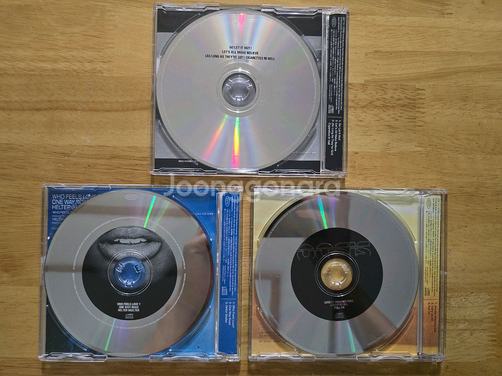 CD 음반 oasis 오아시스 싱글 3장--2