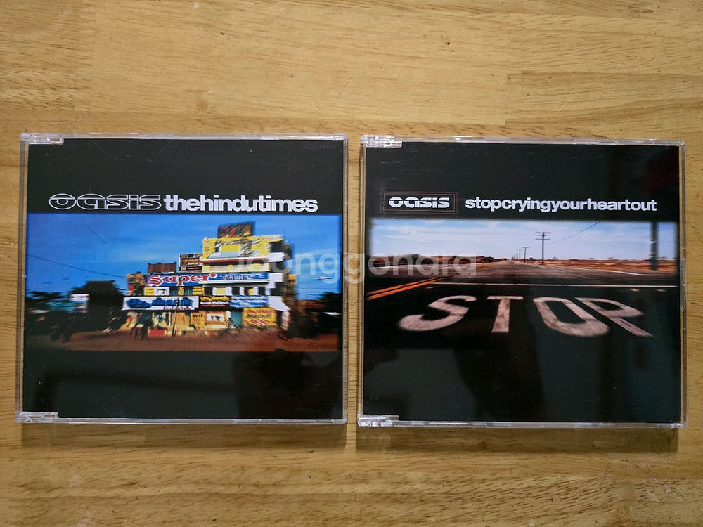 CD 음반 oasis 오아시스 싱글 2장--0