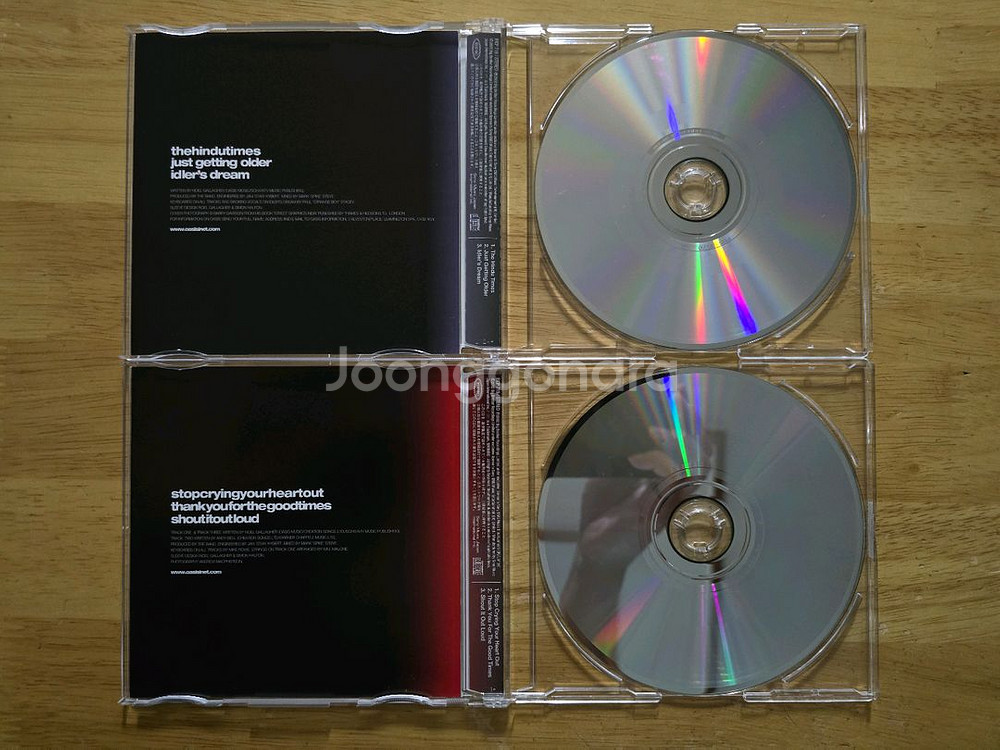 CD 음반 oasis 오아시스 싱글 2장--1