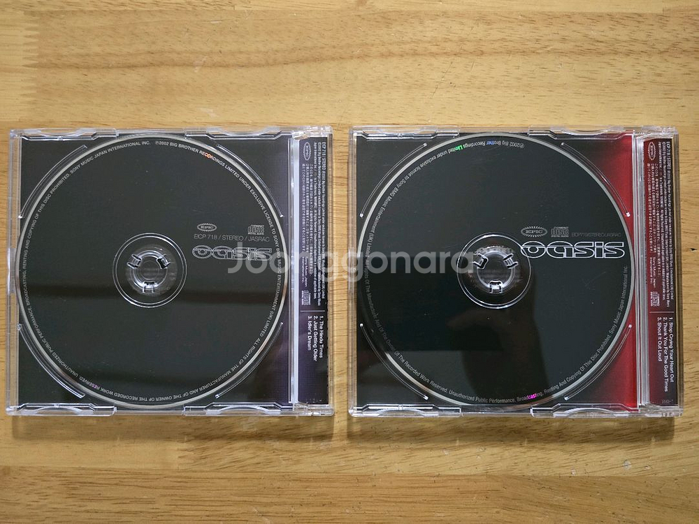 CD 음반 oasis 오아시스 싱글 2장--2