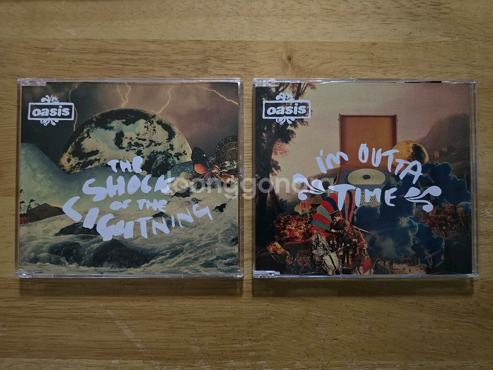 CD 음반 oasis 오아시스 싱글 2장--0