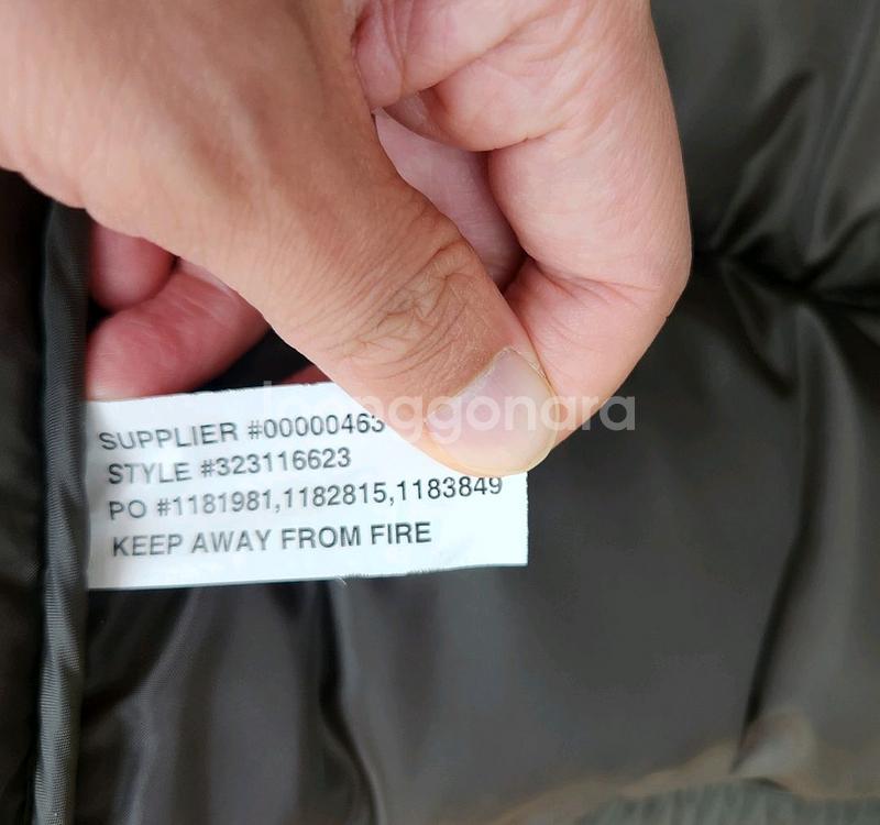 폴로키즈/ 카키색 후드 다운 숏패딩/14-16세--5