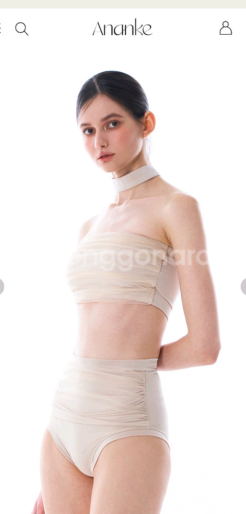 아난캐 누디본 셔링세트 누드베이지(M)--0