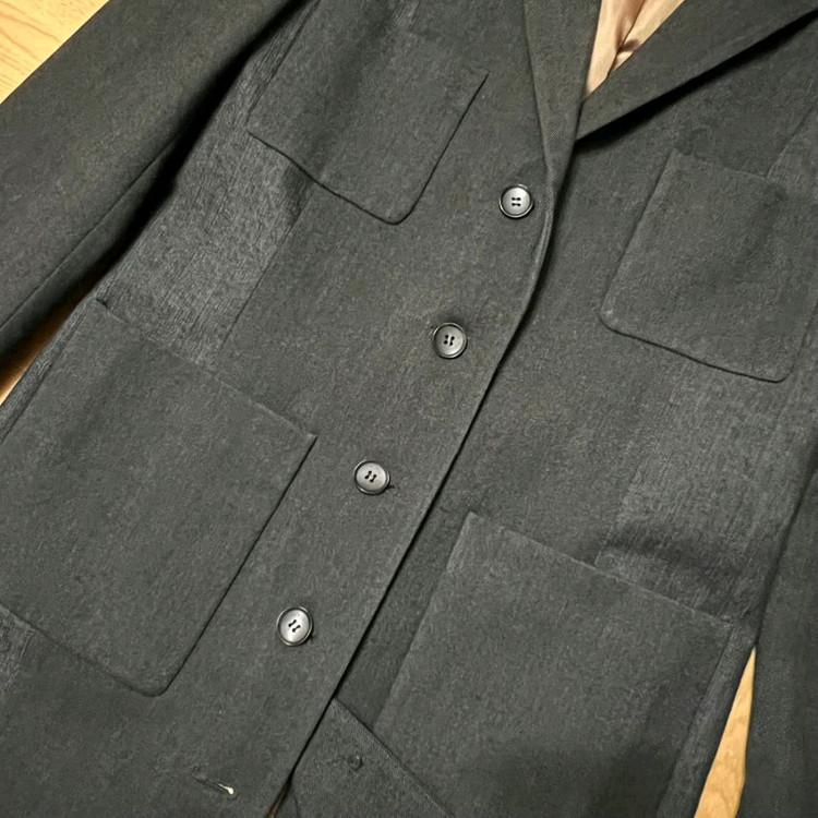 MAJE 마쥬 블랙 레이온혼방 멀티포켓 롱자켓 트렌치--6