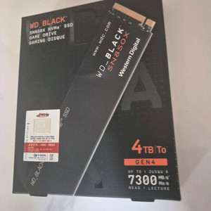 (미개봉) WD Black SN850X 4TB SSD