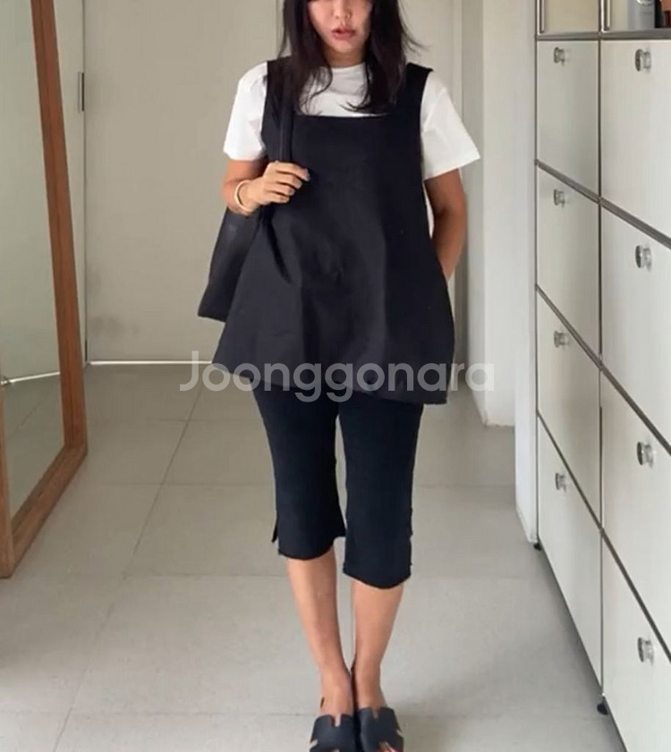 11am 제작 롱 블라우스 + 팬츠 셋업 블랙 새제품--3