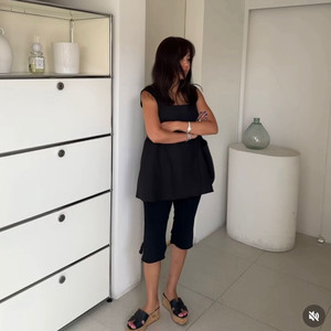 11am 제작 롱 블라우스 + 팬츠 셋업 블랙 새제품