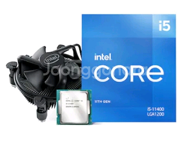 인텔정품 i5-11400 cpu(그래픽내장)+정품쿨러+--0