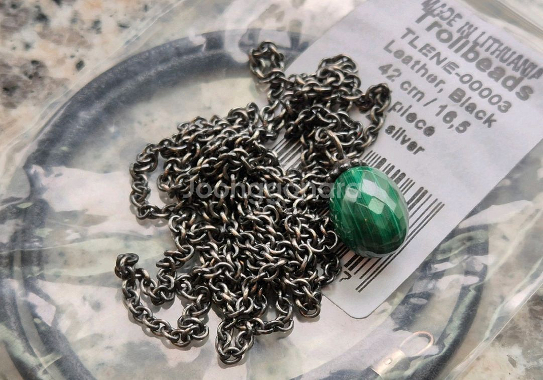 트롤비즈 말라카이트 원석 판타지 목걸이 (새상품)--2